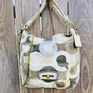 Coach Kristen Graphic Optic Art Hobo Handbag in EUC with COA $398msrp